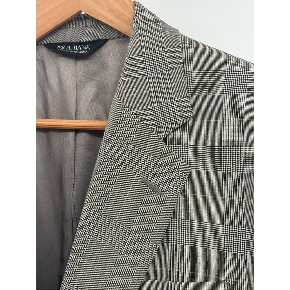 Jos A Bank Sport‎ Coat Blazer Suit Jacket Men Size 42L Beige Tan Plaid